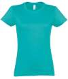 11502 Ladies Imperial SOL'S Ladies Imperial Heavy T-Shirt Caribbean Blue colour image